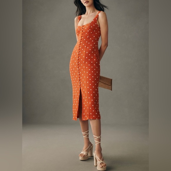 Maeve Dresses & Skirts - Maeve Sweetheart Button-Front Dress